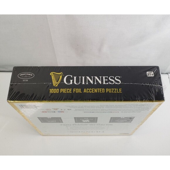 Guinness Beer 1000 Piece Jigsaw Puzzle 29"x23" Foil Accented Front NEW SEALED - Picture 9 of 16
